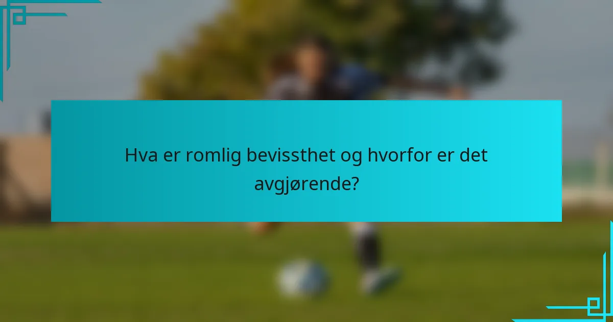 Hva er romlig bevissthet og hvorfor er det avgjørende?